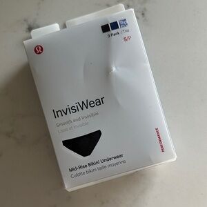 lululemon InvisiWear Mid-Rise Bikini Underwear - Black, blue, floral (3 Pack)